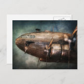 Carte Postale Avion - Pilote - Nuage volant (Devant / Derrière)