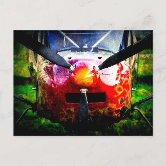 Carte Postale Avion rouge - Petit Mais Fierté (Devant)
