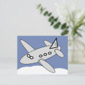 Carte postale - Avion survolant les nuages (Debout devant)