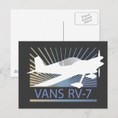 Carte Postale Avion Vans RV-7 (Devant / Derrière)