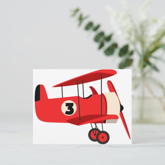 Carte Postale Avion vintage (Debout devant)