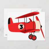 Carte Postale Avion vintage (Devant / Derrière)