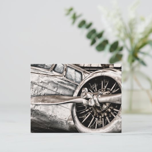 Carte Postale Avion vintage (Debout devant)