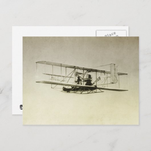 Carte Postale avion vintage (Devant / Derrière)