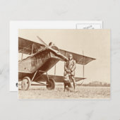 Carte Postale avion vintage (Devant / Derrière)