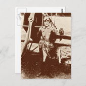 Carte Postale avion vintage (Devant / Derrière)