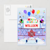 Carte Postale Avion vintage Aviateur Aviateur acrobates Ballons (Devant / Derrière)