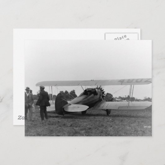 Carte Postale Avion vintage Cessna 1920 (Devant / Derrière)