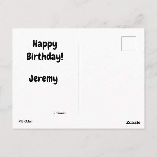 Carte postale - Avion volant au-dessus des nuages (Dos)