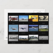 Carte Postale Avions (Devant / Derrière)