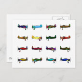 Carte Postale avions (Devant / Derrière)