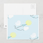 Carte Postale avions à papier (Devant / Derrière)