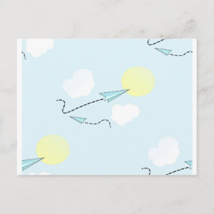 Carte Postale avions à papier