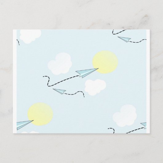 Carte Postale avions à papier (Devant)