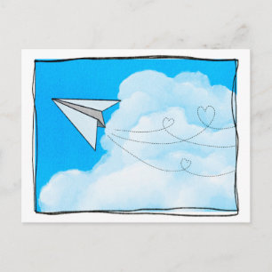 Carte Postale Avions en papier 