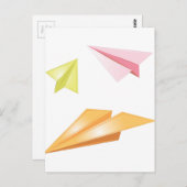 Carte Postale Avions papier (Devant / Derrière)