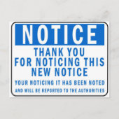 Carte Postale Avis (Devant)