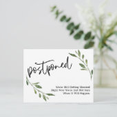 Carte Postale Avis de Mariage repoussé de verdure simple (Debout devant)