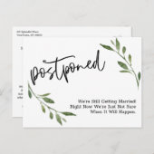 Carte Postale Avis de Mariage repoussé de verdure simple (Devant / Derrière)