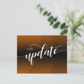 Carte Postale Avis de mise à jour du Mariage de courbe orange br (Debout devant)