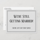 Carte Postale Avis de mise à jour Mariage différé gris clair sim (Devant / Derrière)