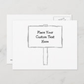 Carte Postale Avis de poste de signal. Gris et blanc. (Devant / Derrière)