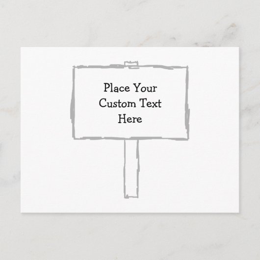 Carte Postale Avis de poste de signal. Gris et blanc. (Devant)