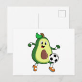 Carte Postale Avocado à Soccer Sports (Devant / Derrière)