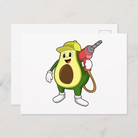 Carte Postale Avocado en tant que artisan avec exercices (Devant / Derrière)