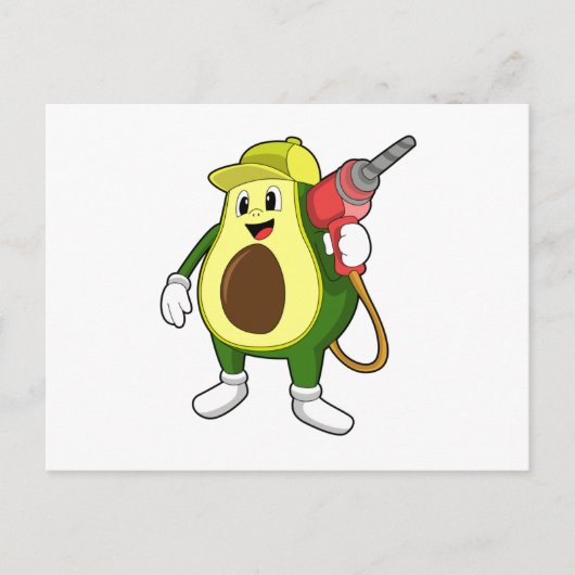 Carte Postale Avocado en tant que artisan avec exercices (Devant)