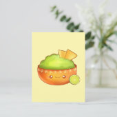 Carte Postale Avocado Guacamole Et Chips Tortilla (Debout devant)