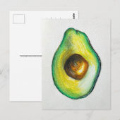 Carte Postale Avocado Oil Pastel Dessin d'oeuvres originales (Devant / Derrière)