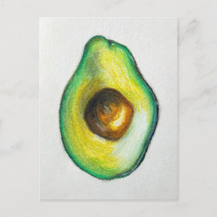 Carte Postale Avocado Oil Pastel Dessin d'oeuvres originales
