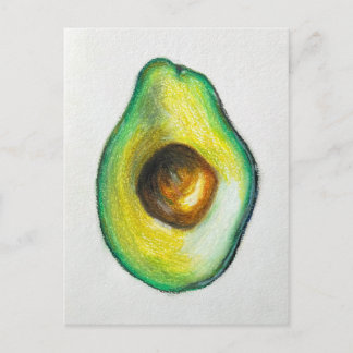 Carte Postale Avocado Oil Pastel Dessin d'oeuvres originales