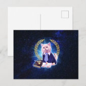 Carte Postale Avocat de chat dans l'espace (Devant / Derrière)
