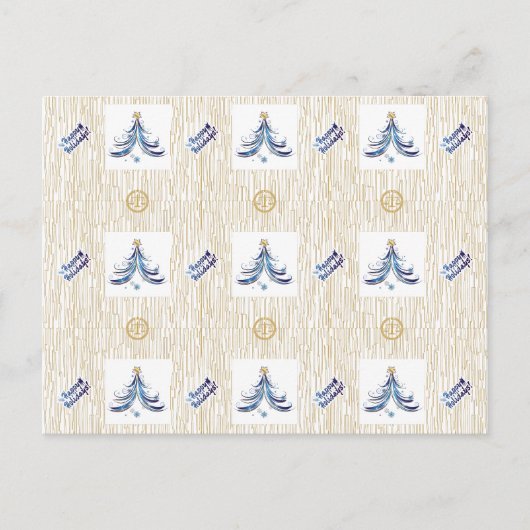 Carte Postale Avocat - Élégant arbre de Noël (Devant)