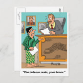 Carte Postale Avocat habillé en pyjama (Devant / Derrière)