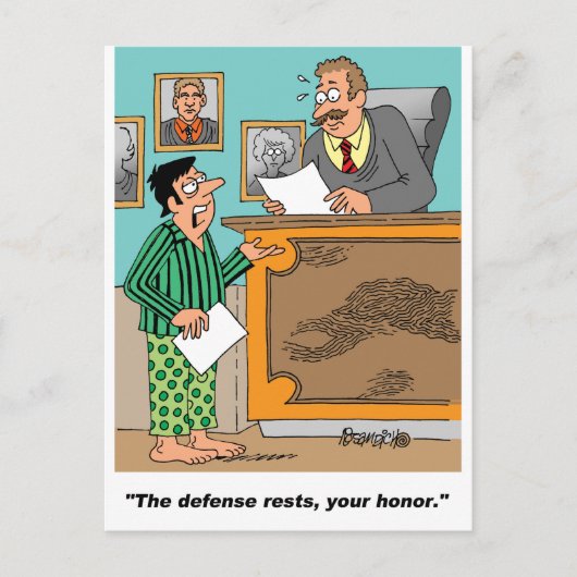 Carte Postale Avocat habillé en pyjama (Devant)