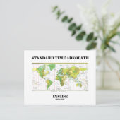 Carte Postale Avocat horaire standard à l'intérieur (Carte de fu (Debout devant)