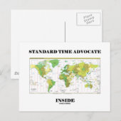 Carte Postale Avocat horaire standard à l'intérieur (Carte de fu (Devant / Derrière)