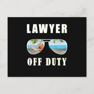 Carte Postale Avocat hors service lunettes de soleil vacances pa