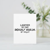 Carte Postale Avocat mort Ninja par nuit (Debout devant)