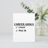 Carte Postale Avocat Ninja Objectifs de carrière (Debout devant)