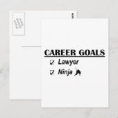 Carte Postale Avocat Ninja Objectifs de carrière (Devant / Derrière)