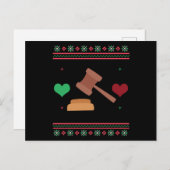 Carte Postale Avocat Ugly Sweat Christmas Procureur (Devant / Derrière)