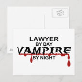 Carte Postale Avocat Vampire par nuit (Devant / Derrière)