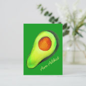 Carte Postale Avocat vert addict art mignon (Debout devant)