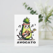 Carte Postale Avocato Bhelp - Punk Cat Avocado Pixel Art (Debout devant)