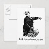 Carte Postale Avocats - Si au début vous ne réussissez pas, pour (Devant / Derrière)