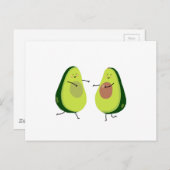 CARTE POSTALE AVOCUDDLE, AVOCADO DESIGN (Devant / Derrière)